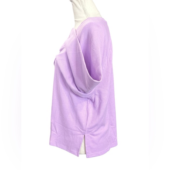 Victoria’s Secret Waffle Knit Pajama Top Purple Size Medium NWT - Picture 5 of 8